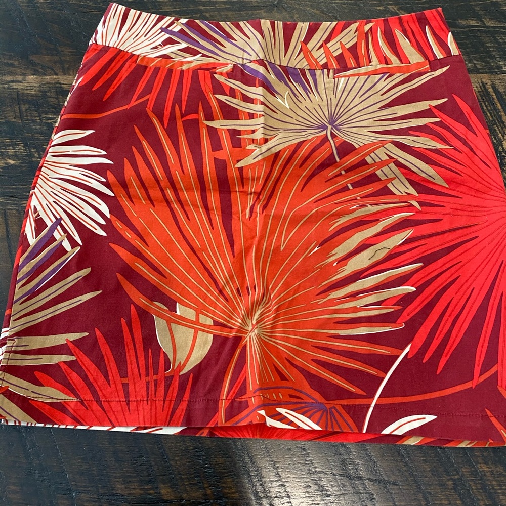 Gap stretch palm frond skirt with front pocket